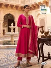 Toxic By Blue Hills Vichitra Zari Plus Size Anarkali Kurti Set 